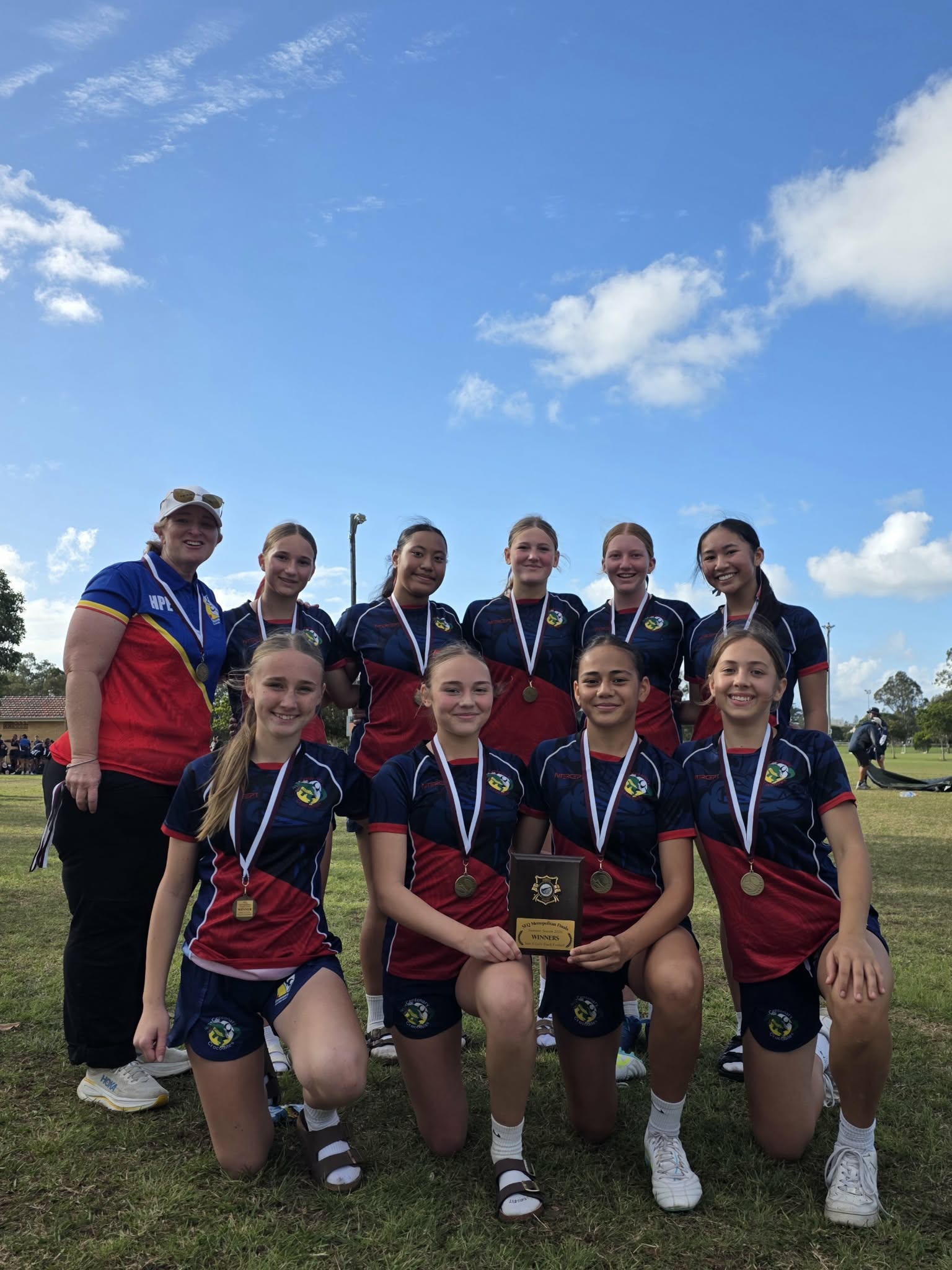 Sports ribbons in team colours